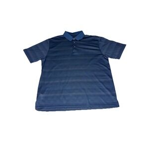 PGA Tour Polo Shirt Mens XL Blue Excellent Striped Short Sleeve Golf Top